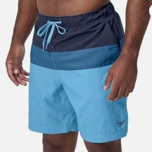 NEW Speedo Men's XXL Ombre Swim Shorts Blue